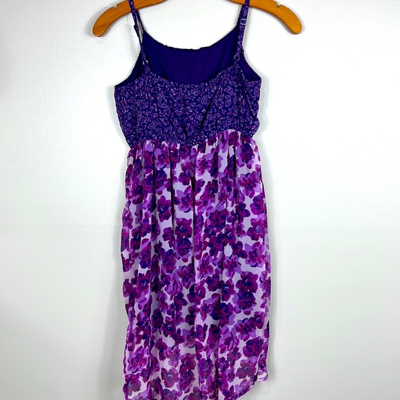 Children’s Place high and low Purple Floral Dress - Picture 4 of 5